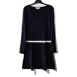 Robe Morgan Taille M/38 Noire Bandes Blanches Et Argentées Tbe