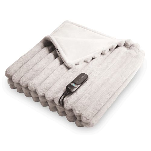 Duux DXOB02 Yentl Sur-couverture chauffante rayée Gris