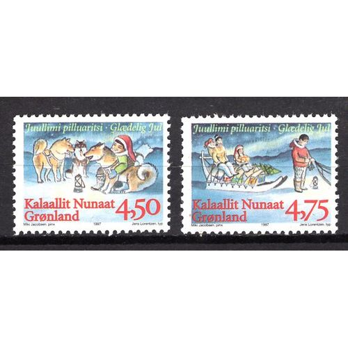 Groenland 1997 Timbres De Noel Ma Päire 292-93 Neuf**