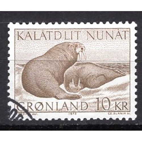 Groenland 1973 Animaux Le Morse Yvert N° 71 Oblitere