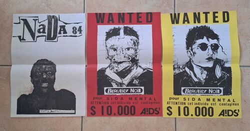 Lot De 3 Affiches Mini Posters Berurier Noir Collection Rare