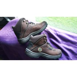 Timberland Chaussures De Randonnée Homme Taille 40 Marron Imperméable 100 % Cuir Semelle Caoutchouc Lacets Avec Accroches Métalliques 915 Grammes