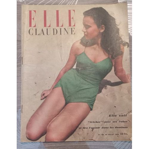 Revue Ancienne Elle Claudine N°139 20 Juillet 1948 Revue Féminine Mode