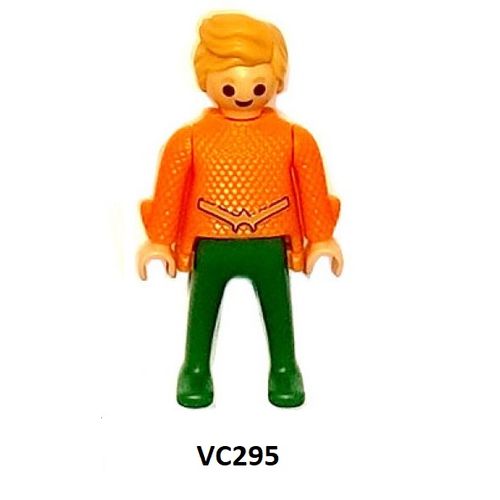 Figurine Kinder (20256) - Série: Dc Playmobil / N° 5 - Aquaman ( Vc295 / Vc-295 ) Avec Bpz