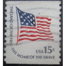 Etats-Unis N°1204a Dentelé Veerticalement Drapeau Oblitéré