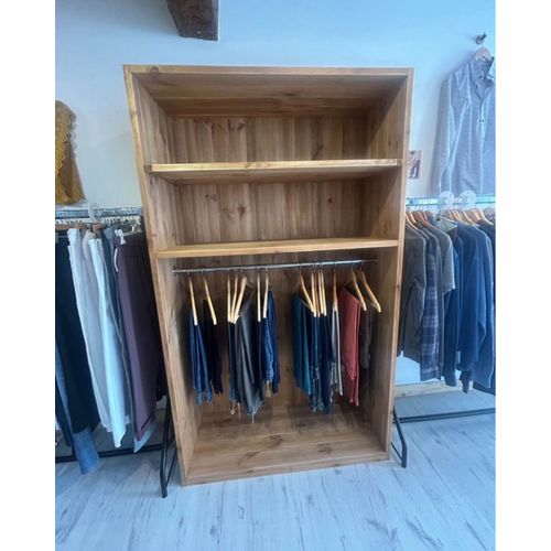 Penderie bois avec portant 