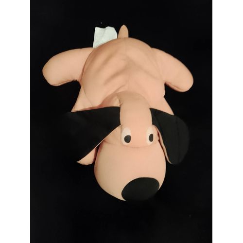 Peluche chien orange /noir perfect pillow années 2000.