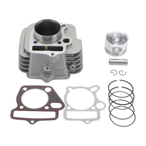 Cylindre En Aluminium Gros Alésage 52,4 Mm Avec Kit Piston Et Joints De Remplacement Pour Moteurs Horizontaux Lifan 125 Cm³ Lf125 (Motos Tout-Terrain, Quads).
