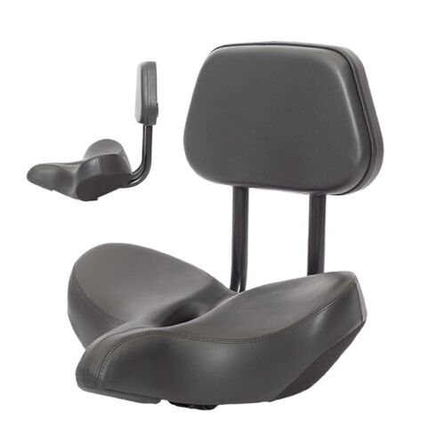 Selle De Vélo One, Imperméable Et Respirante, Avec Dossier, Ergonomique, Noire.