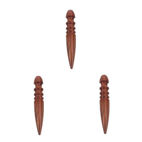 Outil De Brûlage En Bois Composé De 3 Tiges De Broyage