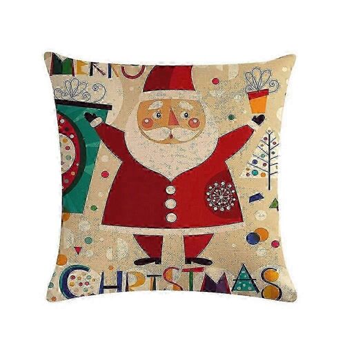 1 Taie D'oreiller À Motif Joyeux Noël