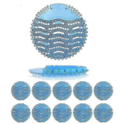 Lot de 10 pastilles désodorisantes pour écrans d'urinoirs de toilettes. Anti-éclaboussures et neutralisant les odeurs. Jusqu'à 5000 lavages. Compatible avec la plupart des grandes marques d'urinoirs