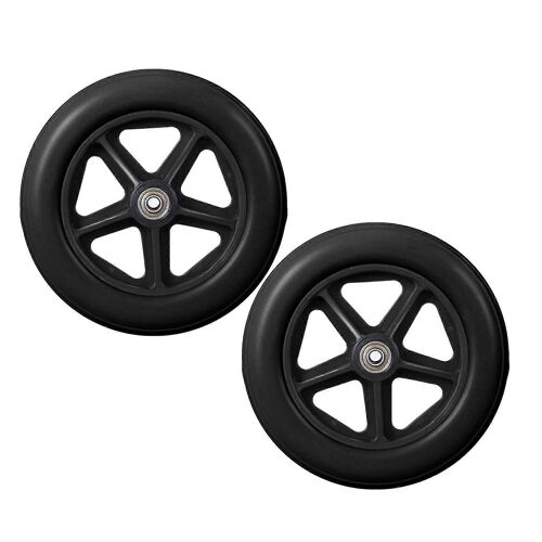 Roues De Fauteuil Roulant De 8 Pouces, Roues Noires Pleines, Roues De Rechange, Adaptées Aux Fauteuils Roulants