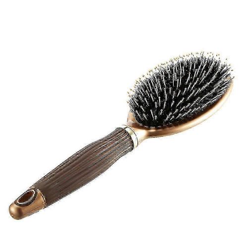 Brosse À Cheveux En Poils De Sanglier, Peigne Antistatique, Outil De Massage En Nylon Pour Les Soins Capillaires, Antidérapante 