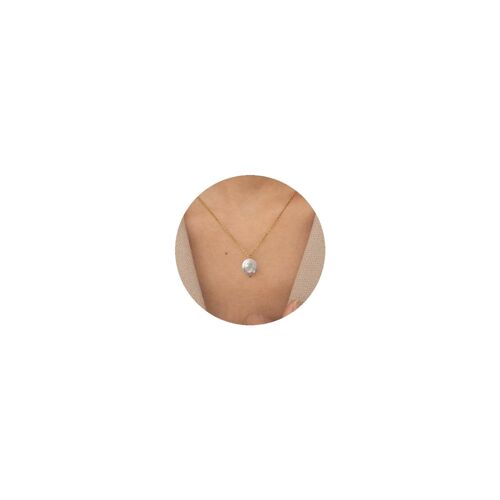 Collier De Perles Pour Femme, Plaqué Or 14 Carats, Ras-De-Cou Délicat Pour Mariage, Longueur Ajustable, Cadeau Élégant Pour Elle