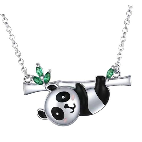 Collier Panda Avec Pendentif Mignon, En Métal Inoxydable, Bijou Unique Pour Femme, Légèrement Hypoallergénique