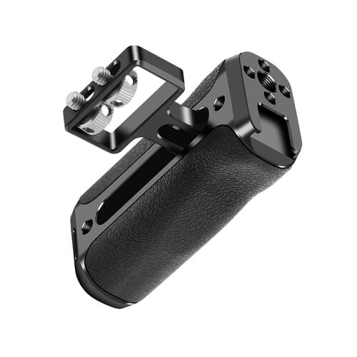 Cage de caméra à poignée détachable rapide avec ports filetés 1/4" et 3/8" pour une extension et la fixation d'accessoires supplémentaires - Noir