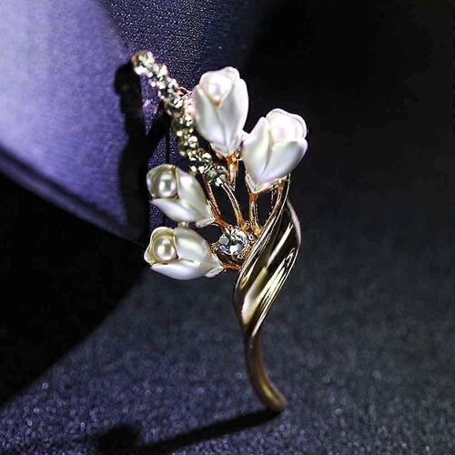 Broche De Costume Coréenne, Modèle 415, En Alliage, Couleur Or, 1,3 Cm, Style Tendance