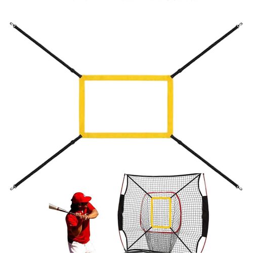 Cible De Zone De Frappe Pour Le Lancer | Conception Réglable À 4 Sangles, Jaune, Outil D'entraînement Professionnel Pour Un Lancer Et Une Frappe Précis Au Baseball