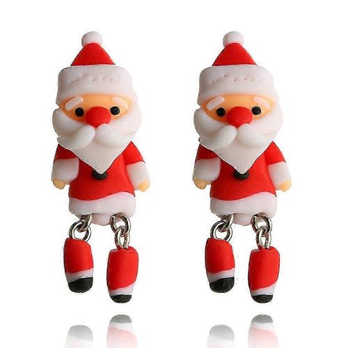 Boucles D'oreilles Père Noël Faites Main Pour Femmes