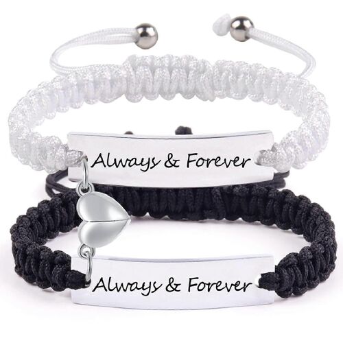 Des Bracelets Assortis Pour Femmes Et Des Bracelets Always Forever, Sculptés À La Main