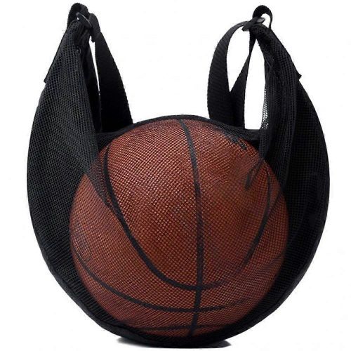 Sac À Dos Portable En Filet Avec Bandoulière Réglable Pour Ballons De Basket-Ball Et Autres Sports, Noir.