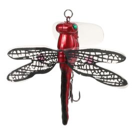 Leurre Libellule Réaliste, Imitation D'appât Pour La Pêche En Eau Douce Et En Mer, Conception Durable, Rouge.