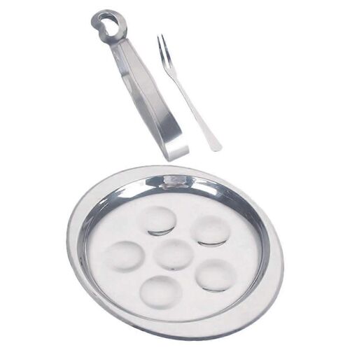 Ensemble De 3 Ustensiles De Cuisine En Acier Inoxydable Pour Barbecue, Comprenant Une Pince À Escargots Et Un Pince À Escargots.