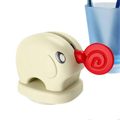 Presse-Pâtes Zahnpasta Pour Enfants Et Adultes, Elefantenpastehalter, 10,3 X 6 X 6 Cm, Couleur Crème, Commande Manuelle, Poignée Réutilisable