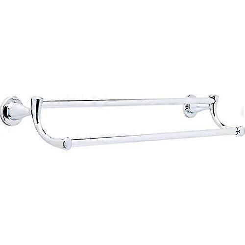 Porte-serviettes double en chrome poli pour salle de bain 24