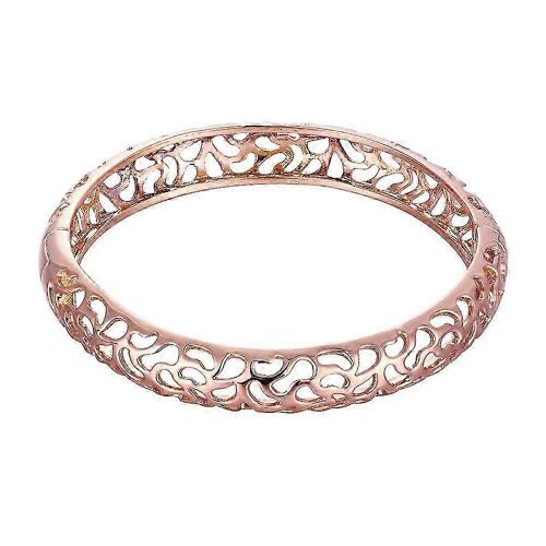 Bracelet Jonc En Laiton Avec Gouttes D'eau Creuses