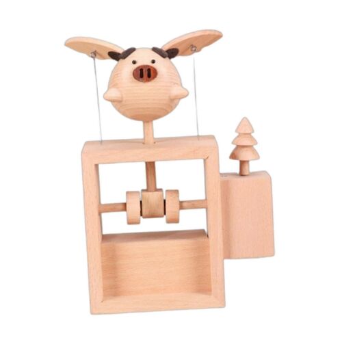 Cochon volant décoratif en bois, artisanat, électrique, pour chambre à coucher