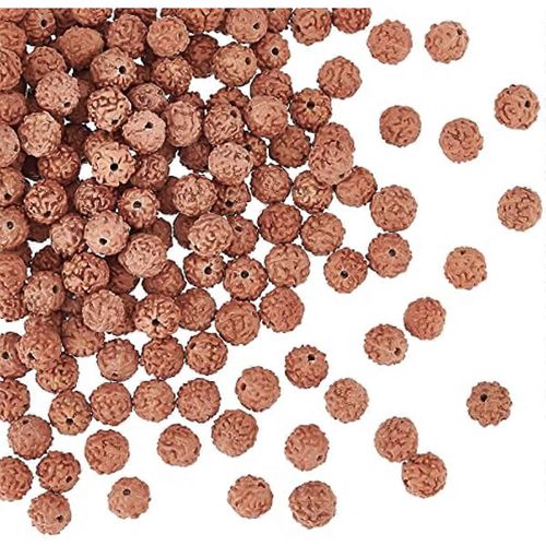 150 Perles De Rudraksha Naturelles, Rondes, En Bois, 8 Mm, Perles Bodhi Non Teintes, Couleur Terre De Sienne, Perles De Prière Et De Méditation Pour Hommes Et Femmes, Création De Bijoux.