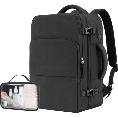 Sac à dos de voyage noir, bagage cabine, sac pour ordinateur portable à usages variés