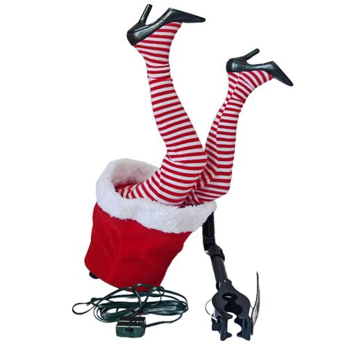 Jambes de Noël, Jambes en peluche de Noël, Ornements de talons hauts de déesse, Décorations de bottes de Noël en forme de jambes pour la famille, les amis ou les collègues