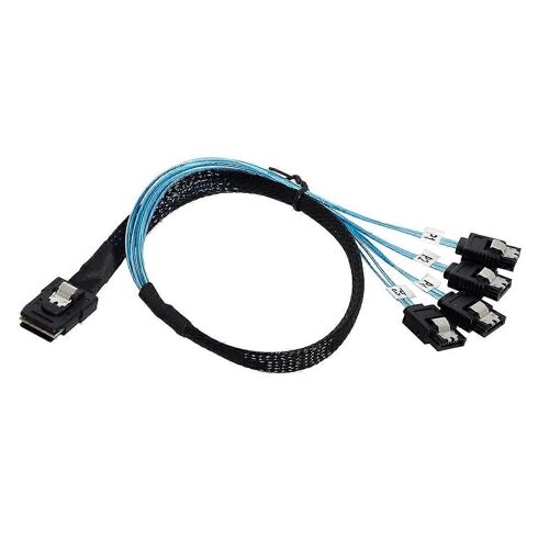 Connecteurs internes Mini SAS SFF-8087Hôte vers 4 disques durs SATA 7 broches Cible 6 Gbit/s Câble RAID pour serveur de données