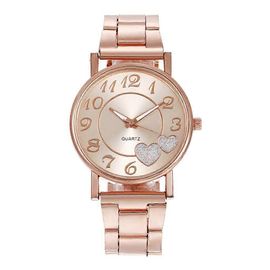 Montre Femme À Bracelet Maille Or Rose Extensible Taille Unique