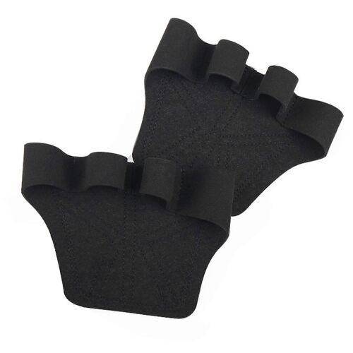 Gants De Musculation Pour Adultes (1 Paire), Gants D'entraînement À Quatre Doigts, Antidérapants, Avec Grip Pour Haltères, Noirs.