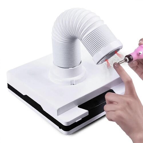 Aspirateur À Poussière, Aspirateur De Polissage Dentaire Et Ongulaire, Extracteur De Poussière Puissant Amélioré Avec Ventilateur Et Led, Double Fonction Pour Le Travail Du Bois Et Des Ongles.