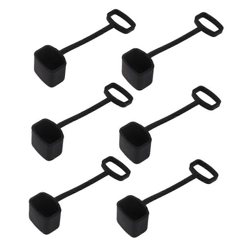 Lot De 6 Étuis De Protection Décoratifs En Silicone Noir Pour Kazoo, Résistants Et Anti-Salissures, Pour Musiciens.