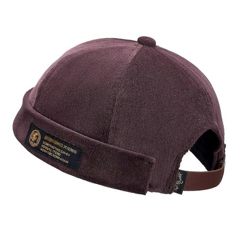 Bonnet Marin En Denim Sans Visière Pour Homme, À Revers Roulés, Style Rétro, Bonnet De Travail, Bonnet De Port