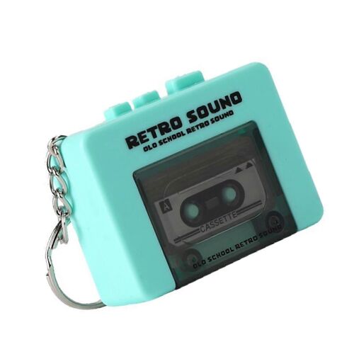 Creative Enregistreurs De Porte-Clés Miniature Lecteur De Cassette Avec 3 Préchargé Chansons Kaki