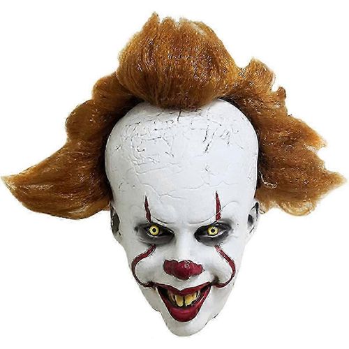 Masque De Clown En Latex Pour Halloween, Déguisement De Joker Fou, Masque De Clown Tueur, Costume Effrayant, Accessoires De Costume En Latex, Clown D'horreur