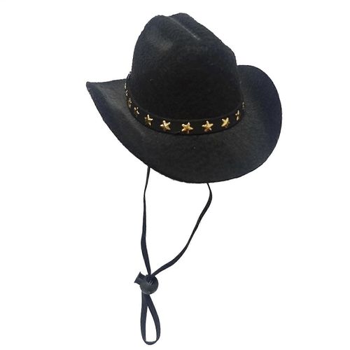 Chapeau De Cowboy Pour Chat Et Chien, Taille M, Noir, Style Cosplay, Idéal Au Quotidien.