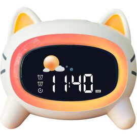 Reveil Enfant Educatif Jour/nuit Réveil Enfant Silencieux Sans Tic-tac – Apprendre L'heure En S'amusant | Analogique | Piles AA