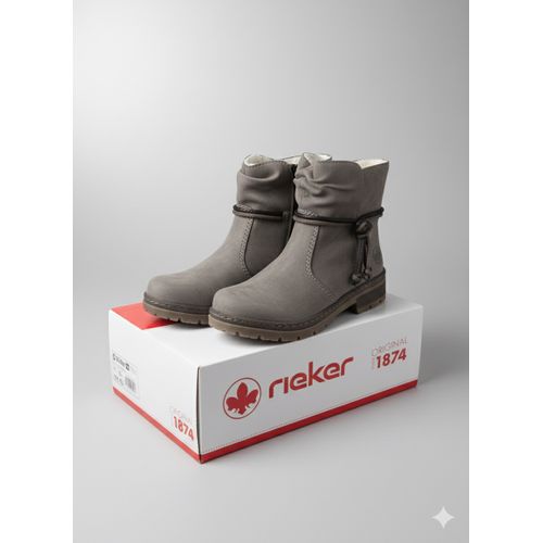 Rieker Bottines Femmes Grises Suédé Taille 39