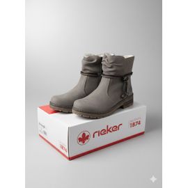 Rieker Bottines Femmes Grises Suédé Taille 39