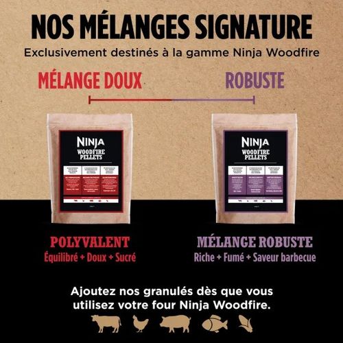 Ninja Woodfire Pellets XSKOGAPLT2EU - Granulés de bois avec le barbecue Ninja Woodfire OG701EU - 900 grammes