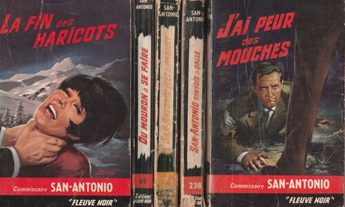 Lot 7 F. Dard San-Antonio Bandes Rouges - Gourdon - San-Antonio Renvoie La Balle - Met Le Paquet- J'Ai Peur Des Mouches - De A Jusqu'À Z - Beru Au Sérail - Du Mouron A Se Faire - La Fin Des Haricots