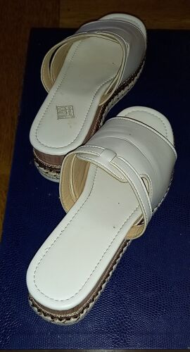Sandales ,Mules ,Sabots ,Talons Compensés, Corde Et Brillants Taille 40